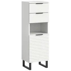 Midischrank Riff ca. 35x110 cm Weiß/Schwarz