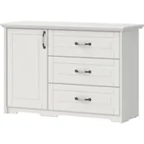OTTO home Kombikommode Evergreen 131 x 88 x 48 cm Elfenbeinfarben Weiß