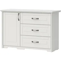 OTTO home Kombikommode Evergreen 131 x 88 x 48 cm Elfenbeinfarben Weiß