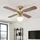 ETC Shop Deckenventilator 106,6 cm Deckenventilator Weiß