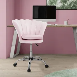ML-Design Drehstuhl Samt Hellrosa