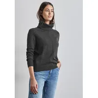 STREET ONE Gr. 40, grau (gravel grey mel.) Damen Pullover in melierter Optik