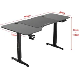 pro.tec Schreibtisch Oxnard Schwarz