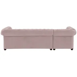Home Affaire Chesterfield-Sofa New Castle L-Form 255 x 72 x 171 cm Flamingo