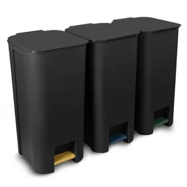 Practic Mülltrennsystem 40 l Grau/Schwarz