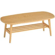 Homcom Couchtisch Natur Holz 60 x 42 x 120 cm