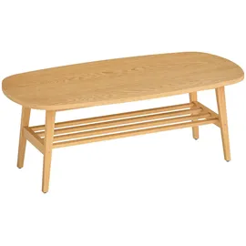 Homcom Couchtisch Natur Holz 60 x 42 x 120 cm