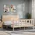 vidaXL Massivholzbett 160 x 200 cm Beige