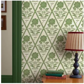 Joules Vliestapete Juliette Floral, glatt, (1 St), Design Tapeten grün