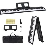 vidaXL 88Tasten Klavier Elektrisches Keyboard mit Notenständer Faltbar