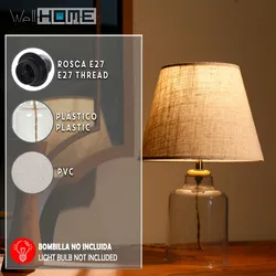 WellHome Nachttischlampe 30 cm in Creme