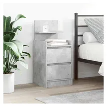vidaXL Nachtschrank mit 2 Schubladen 38 x 34 x 80 cm Betongrau