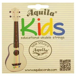 AQUILA CORDE ARMONICHE Aquila® »KIDS - Multi-Color - Saiten für Ukulele« Zur Unterstützung der musikalischen Früherziehung - Passend für Tenor- Sopran- und Concert-Ukulele - Super NylGut Material - GCEA Stimmung