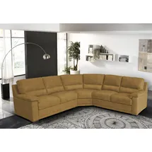 Egoitaliano "Doris, modernes Designerecksofa in hochwertigen Microfaserqualitäten", edle Detailverarbeitung, wahlweise fleckenabweisend oder in Lederoptik gelb,