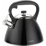 Klausberg Kettle with whistle KLAUSBERG 3L KB-7208, Wasserkocher, Schwarz