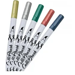 ONLINE Schreibgeräte Calli, 5 Stück(e), Blau, Gold, Grün, Rot, Silber, Pinselspi