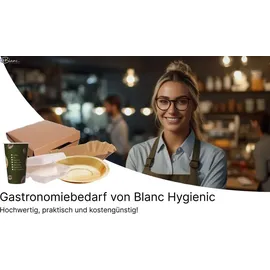 Blanc HYGIENIC Hamburger-Box klein, 300 Stk, 12x12x10cm, to go, take away, natürliches Design, faltbar