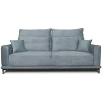 VitaliSpa Sofa + Bettsofa, Caprioli Grau Schlaffunktion 236x100 cm modern Wohnzimmer Wohnzimmercouch Loungesofa Schlafcouch Klappsofa Taschenfederkern 2-Sitzer