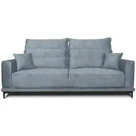 VitaliSpa Sofa + Bettsofa, Caprioli Grau Schlaffunktion 236x100 cm modern Wohnzimmer Wohnzimmercouch Loungesofa Schlafcouch Klappsofa Taschenfederkern 2-Sitzer