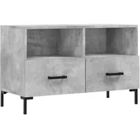 Furnicato TV-Schrank Betongrau 80x36x50 cm Holzwerkstoff