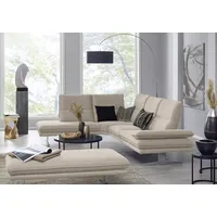 W.Schillig Ecksofa »broadway, Designsofa, mit tollem Sitzkomfort, L-Form«, Sitztiefenverstellung, Kopfteil- & Seitenteilverstellung, Breite 284cm braun