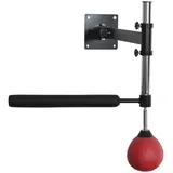 HOMCOM Standboxsack Wandhalterung klappbar mit Reflexstange, höhenverstellbar (Spinning Bar Boxing, 1-tlg., Boxgestell), für Erwachsene, Rot rot