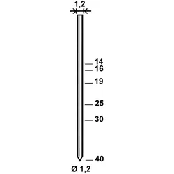 Stifte GA 30 mm aus Stahldraht verzinkt (7000 St)