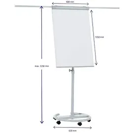 Franken Flipchart 68 x 105 cm Grau