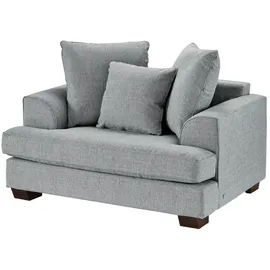 Soho Sessel Franka Flachgewebe 136 x 87 x 103 cm Grau mit Kissen