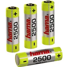 Hama NiMH-Akkus 4x AA (Mignon - HR 6) 2500 mAh/1,2 V (00087056)
