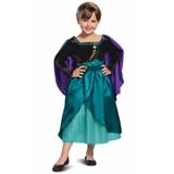 Disney Offizielles Deluxe Frozen Anna Kostüm Mädchen, Kostüm Anna und Elsa Kostum Mädchen, Anna Kleid Eiskönigin, Faschingskostume Karneval Prinzessin Kostum für Kinder S