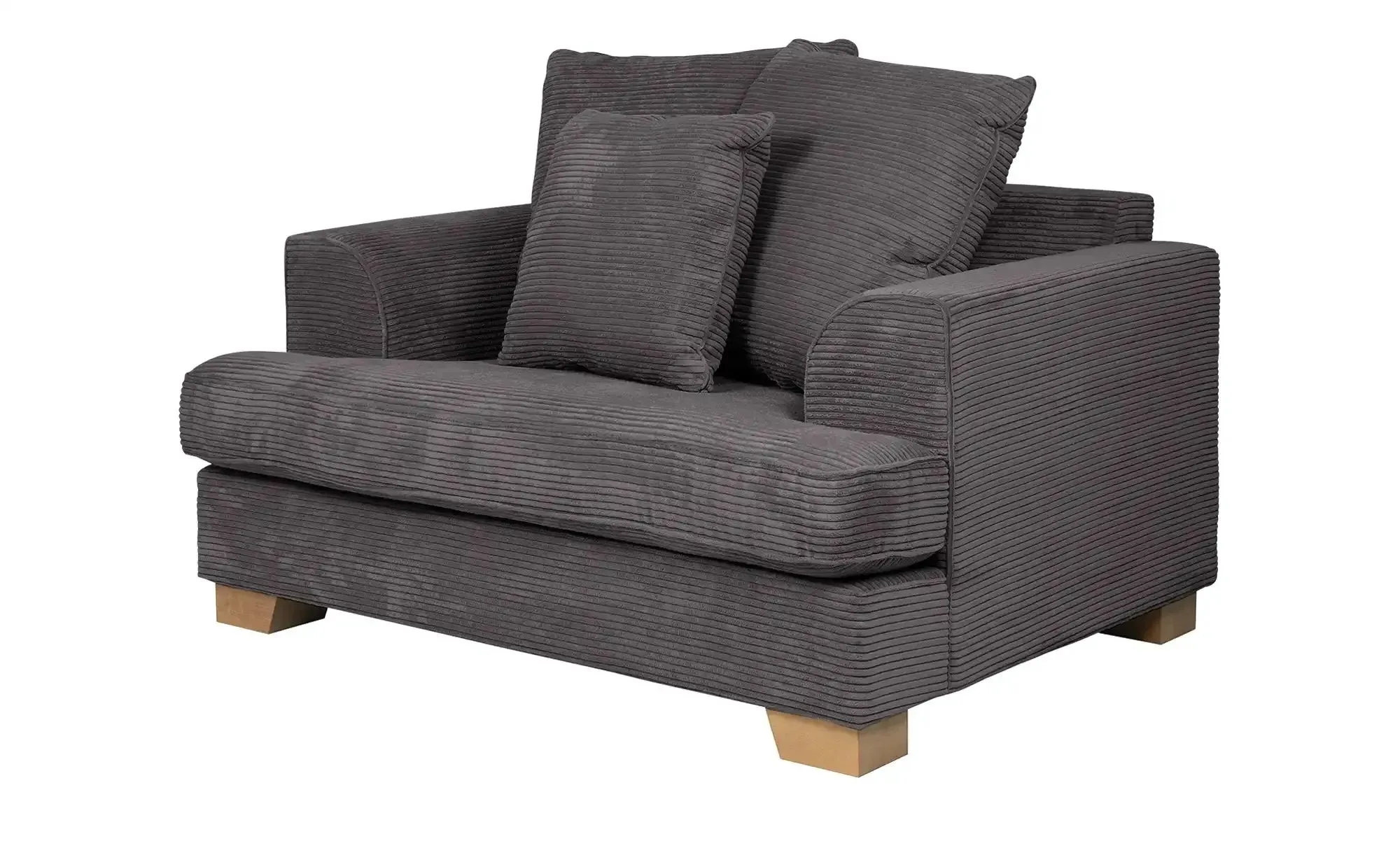 SOHO Sessel  Franka , grau , Maße (cm): B: 136 H: 87 T: 103.0