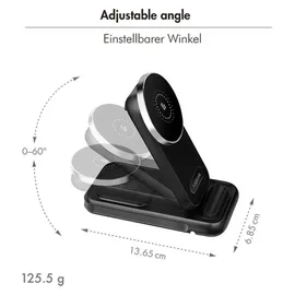 Logilink 4-in-1 Ladestation MagSafe kompatibel, - schwarz
