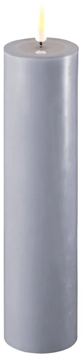 Stumpenkerze LED dust blue 5 x 20cm