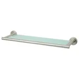 Testrut axentia Wand Glasregal, 116947, Neapel-Badablage-Glasablage für Bad, Küche und Wohnzimmer-Wandablage zum Bohren-Spiegelablage fürs Badezimmer, Edelstahl, 54 x 14 x 6 cm