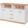 OTTO home Ribe Sideboard 130 cm x 80 cm Weiß/Kernbuche Massivholz