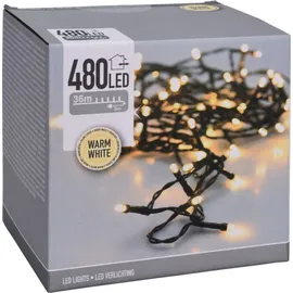 ECD Germany LED-Lichterkette spritzwassergeschützt 36 m Grün