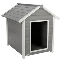 Kerbl Hundehütte Hendry 101 x 98 x 88 cm Holz/Kunststoff Grau/Weiß