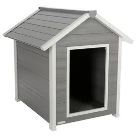 Kerbl Hundehütte Hendry 101 x 98 x 88 cm Holz/Kunststoff Grau/Weiß