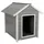 Kerbl Hundehütte Hendry 101 x 98 x 88 cm Holz/Kunststoff Grau/Weiß