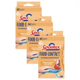 Spontex Food Contact, 20 Einmalhandschuhe aus Nitril, lebensmittelecht, latexfrei und ungepudert, Größe M (1 x 20 Stück) (Packung mit 3)