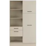 Impuls Mehrzweckschrank IP 1200, Hellgrau, Metall, 2 Schubladen, 120x206.2x58 cm, Pefc, Goldenes M, Made in Germany, erweiterbar, stehend, stabil, Schlafzimmer, Kleiderschränke, Mehrzweckschränke