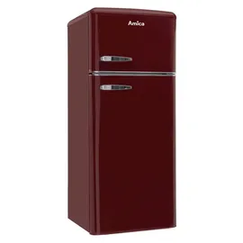 Amica KGC 15631 R Retro-Kühl-Gefrierkombination (206 l, 1440 mm hoch, Rotwein)
