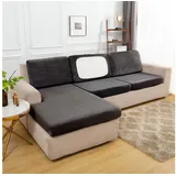 Rosnek Sofahusse Stretch, Samt, mit elastischer Unterseite, für Sofa grau