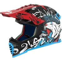 LS2 MX437J Fast Evo 2 II Mini Starmaw schwarz/rot/blau M