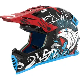LS2 MX437J Fast Evo 2 II Mini Starmaw schwarz/rot/blau M