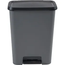 KETER Curver Compatta Tretabfallbehälter, dunkelgrau, 50 l