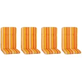 beo 4er Set - Paspelauflage Hochlehner Edremit orange gelb weiß gestreift