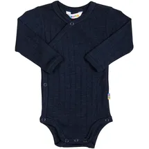 Joha Wickelbody langarm Wolle/Seide, blau, 50