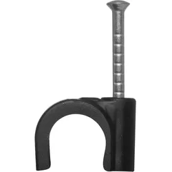 OBO BETTERMANN ISO-Nagel-Clip mit Nagel tiefschwarz 10x25mm